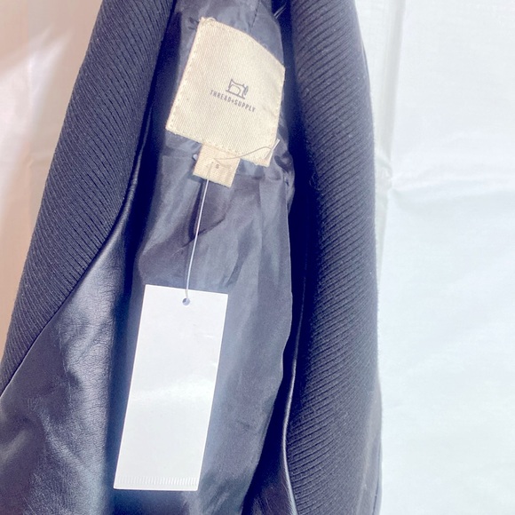 NEW NWT Thread & Supply Pleather Zippered Jacket — size S/M 💃🏻🔥 - Picture 4 of 4